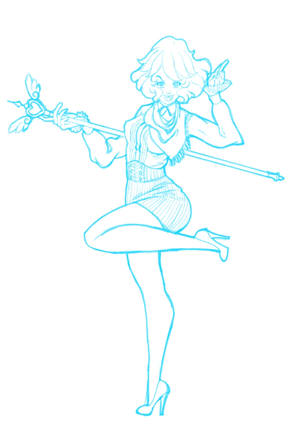 Magical Girl Kamiko Sketch