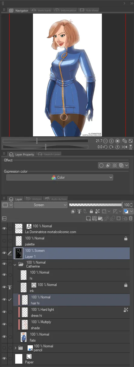A small number of layers for this illustration and I've poorly named my layers because I'm chaotic and evil like that.