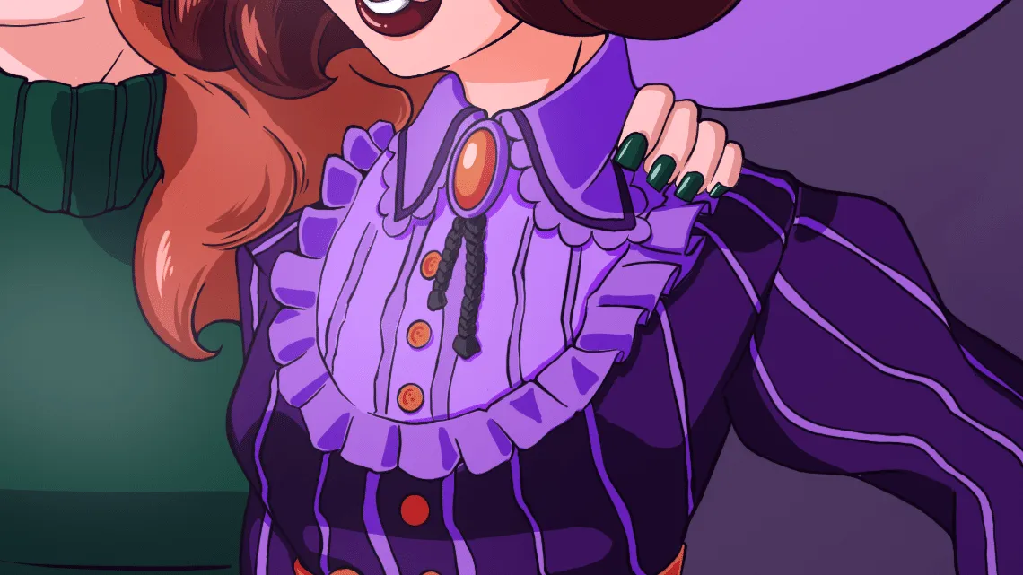 Hey, Can You Not? | Kamiko and Samantha Lolita Bib | Halloween Lolita Fashion | This Mortal Coil Webcomic