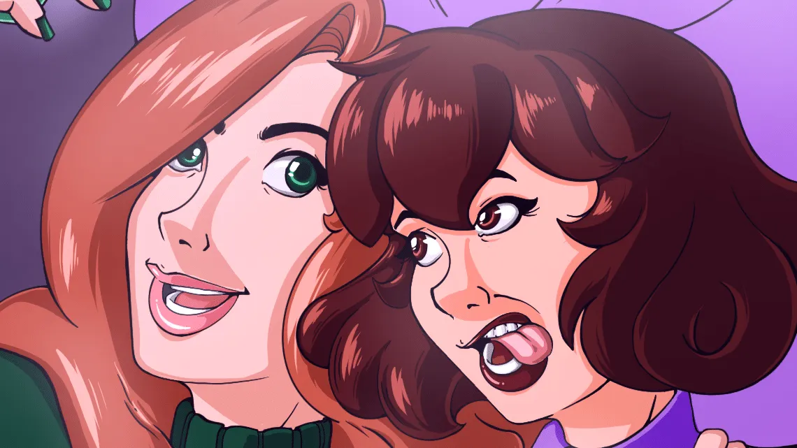 Hey, Can You Not? | Kamiko and Samantha Really Close-Up | Halloween Lolita Fashion | This Mortal Coil Webcomic