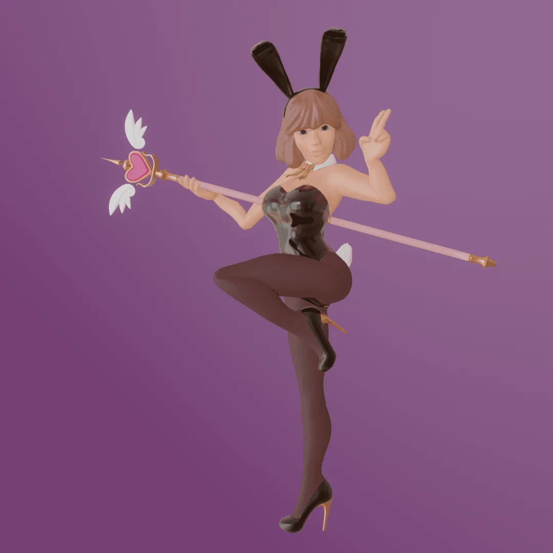 Magical Bunny Girl Kamiko | Glenn Song Blender 3D Art