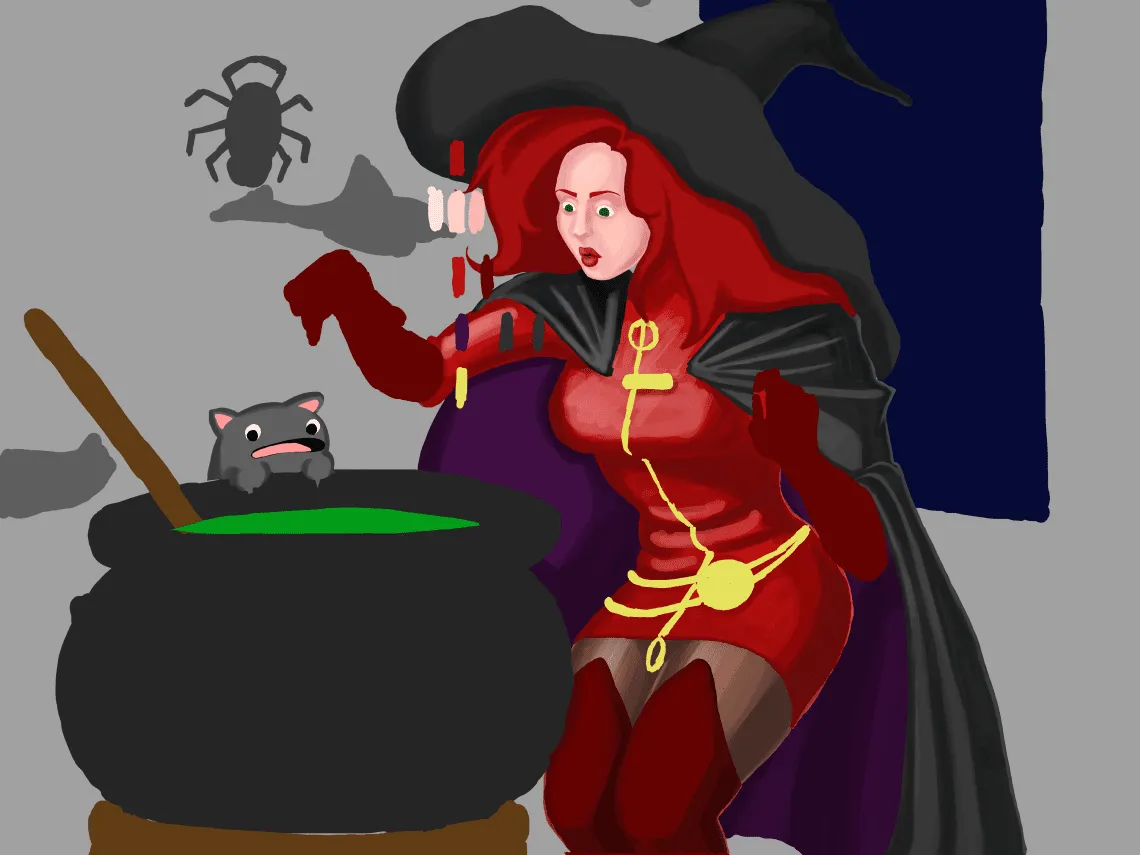 Samantha the Witch Digital Paint Attempt | This Mortal Coil