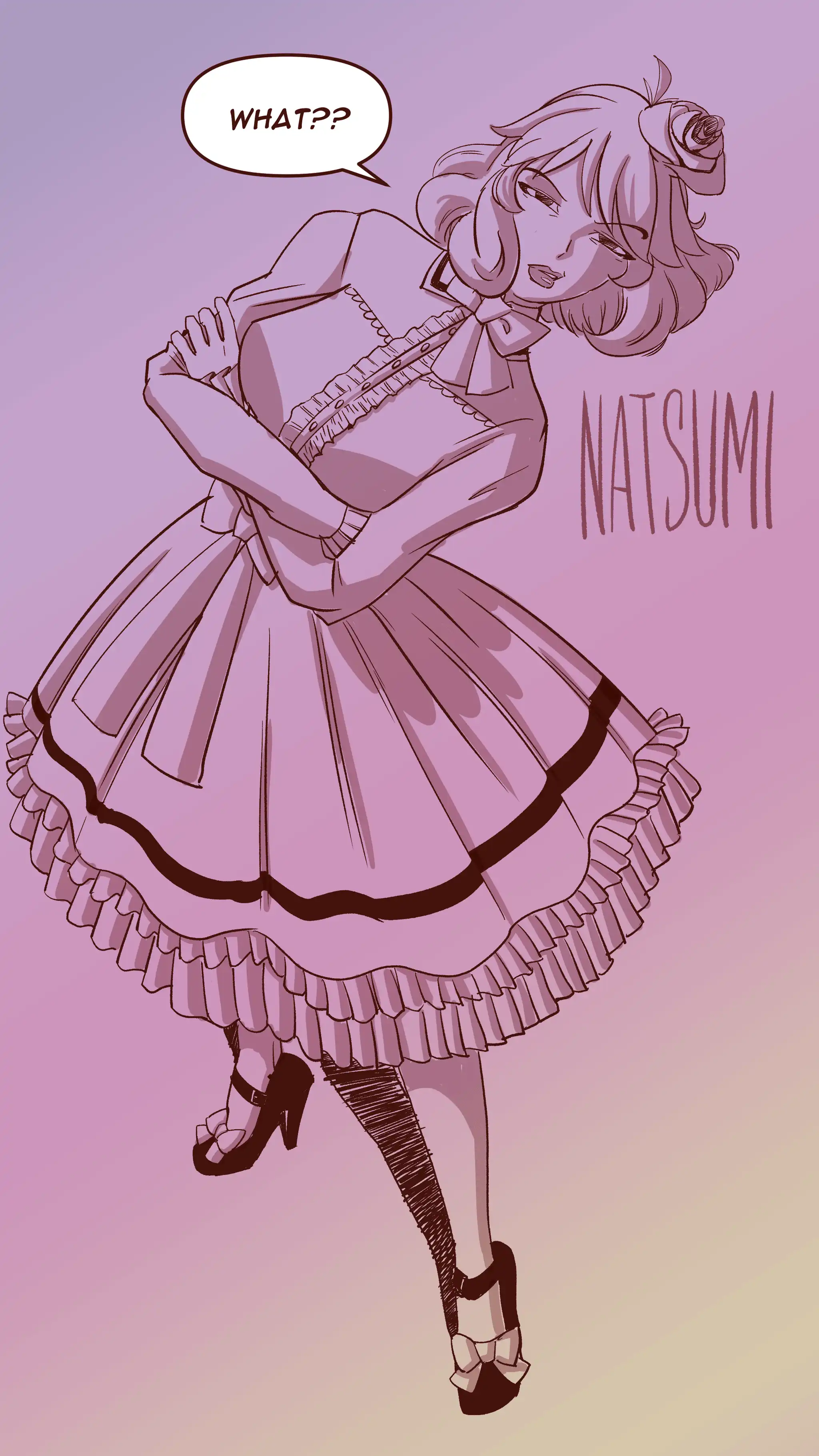 Sketches 03/01/2023, Natsumi, Lolita Fashionista, Head Practice