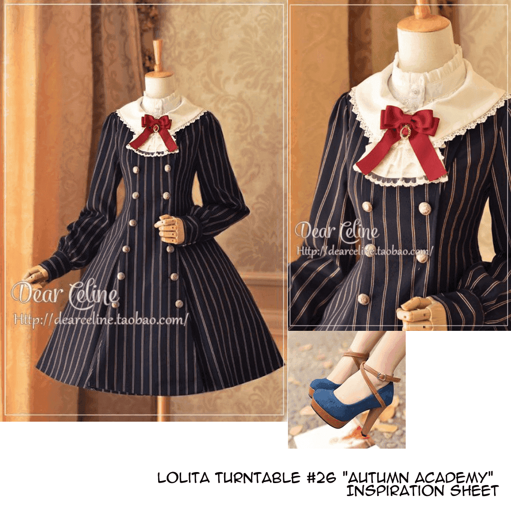 Lolita Fashion #26 Autumn Academy by Dear Celine Inspiration Sheet